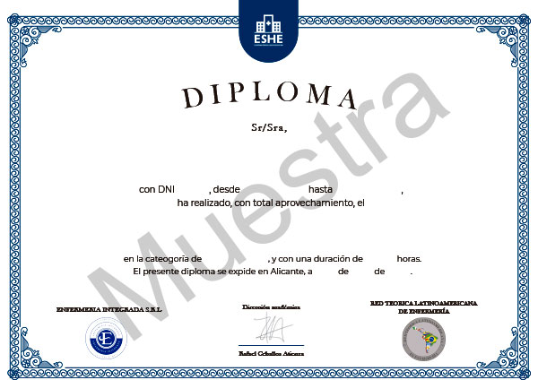 Parte delantera del diploma