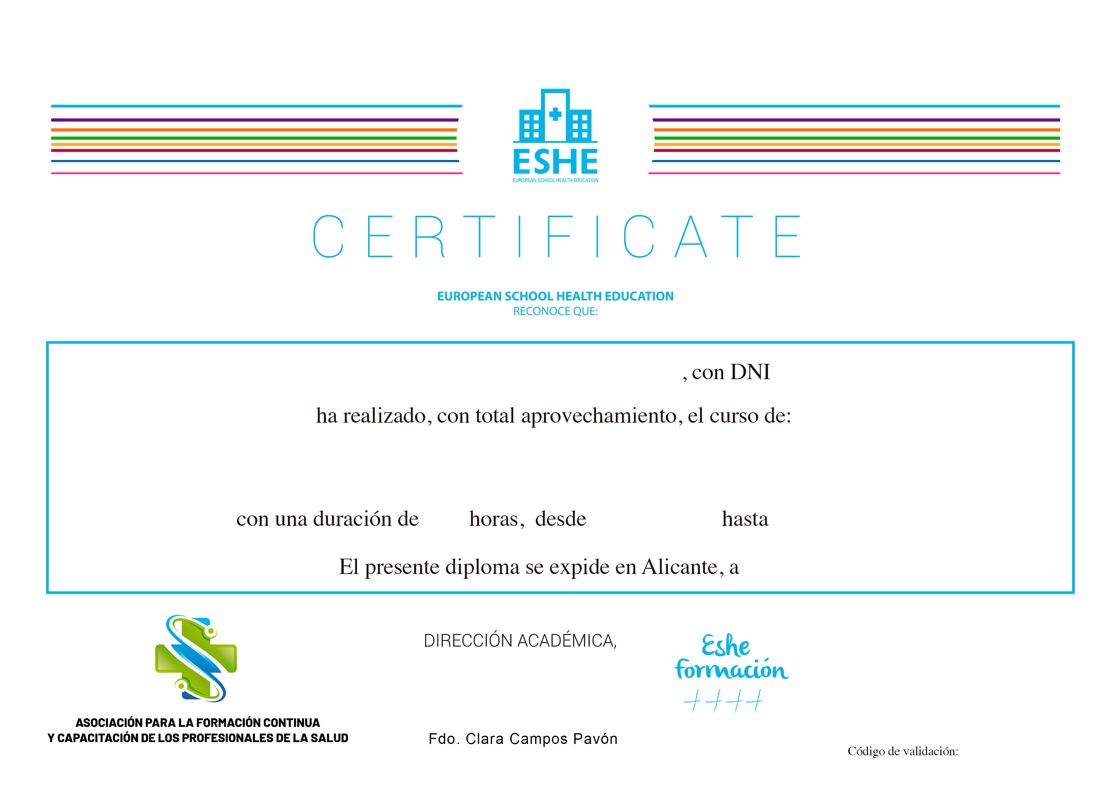 Parte delantera del diploma