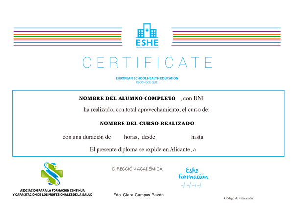 Parte delantera del diploma