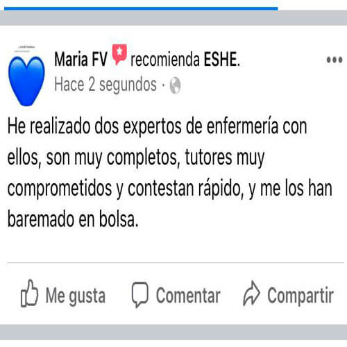 He realizado dos expertos de enfermería con ellos, son muy completos, tutores muy comprometidos y contestan rápido, y me los han baremado en bolsa.