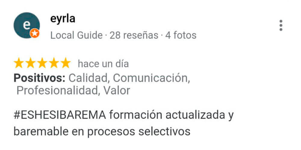 #ESHESIBAREMA Formación actualizada y baremable en procesos selectivos.