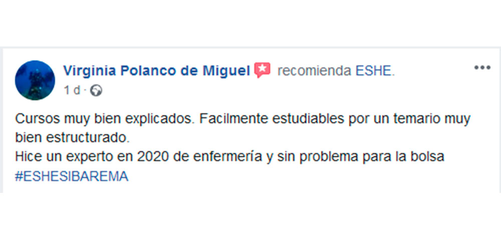 Cursos muy bien explicados. Fácilmente estudiables por un temario muy bien estructurado. Hice un experto en 2020 de enfermería y sin problema para la bolsa #ESHESIBAREMA