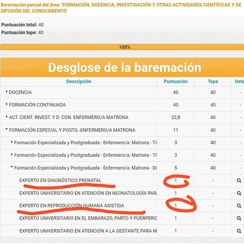 Gracias a @ESHE_Oficial conseguí puntos para mi baremo #ESHEsiBarema, mi experiencia con ustedes ha sido muy buena. Me han aceptado tanto el experto en "diagnóstico prenatal" como el de "reproducción humana asistida" en las bolsas del SACYl y Sespa.