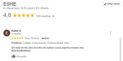 Sin duda de mis sitios favoritos de realizar cursos, expertos, másters, etc
#ESHESIBAREMA