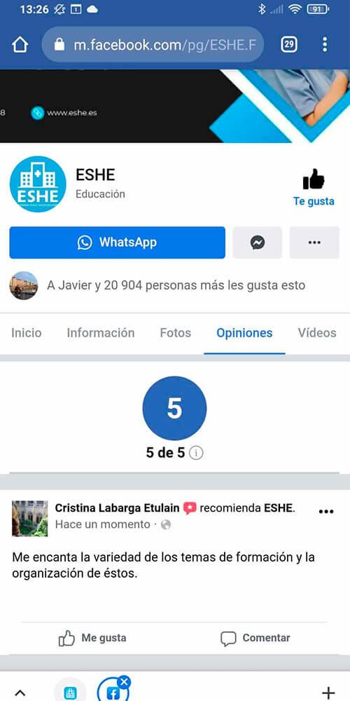 Me encanta la variedad de los temas de formación y la organización de estos.