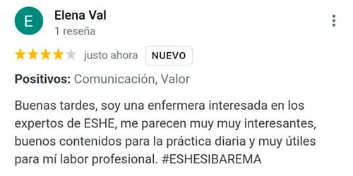 Buenas tardes, soy una enfermera interesada en los expertos de ESHE, me parecen muy muy interesantes, buenos contenidos para la práctica diaria y muy útiles para mí labor profesional. #ESHESIBAREMA