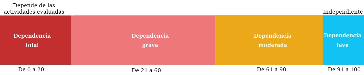 Valuación y valoración del índice de Barthel